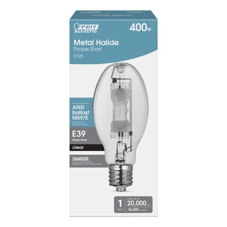 FEIT ELECTRIC 400 W ED28 HID Bulb 36000 lm Bright White Metal Halide MH400UED28HDRP
